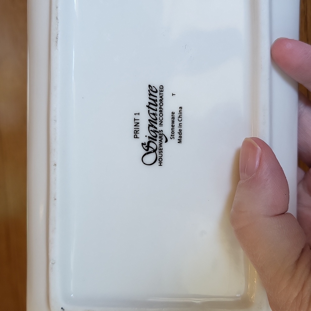 Signature Housewares Black and white Butter dish - Picture 6 of 8
